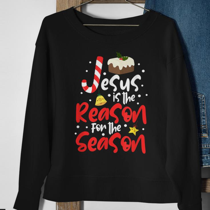 Jesus Is The Reason For The Season Christmas Holiday Sweatshirt Gifts for Old Women