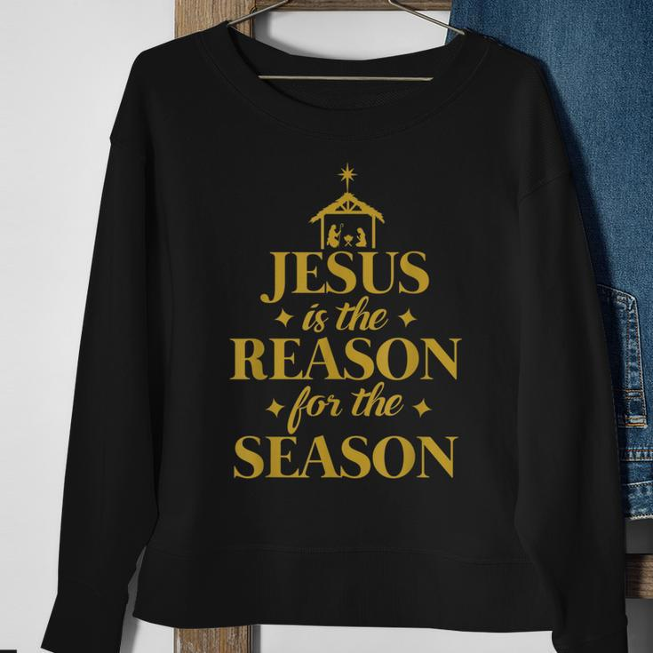 Jesus Is The Reason For The Season Christmas Sweatshirt Gifts for Old Women