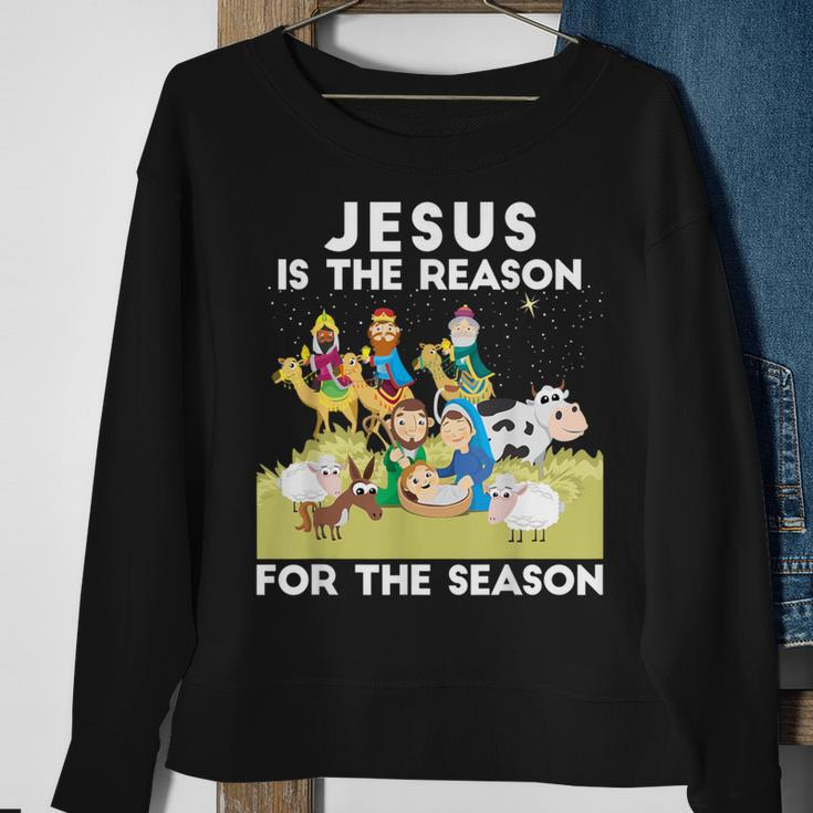 Jesus Is The Reason For The Season Faith In God Christmas Sweatshirt Gifts for Old Women