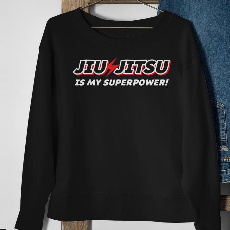 Jiu-Jitsu Superpower Bjj Brazilian Jiu JitsuSweatshirt Gifts for Old Women