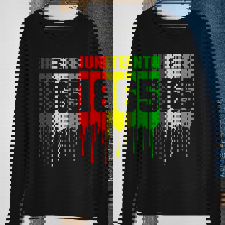 Junenth 1865 African Flag Color Celebrate Junenth Sweatshirt Gifts for Old Women
