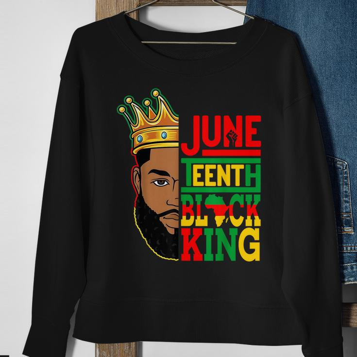 Junenth Black King Melanin Black Dad Fathers Day Men Sweatshirt Gifts for Old Women