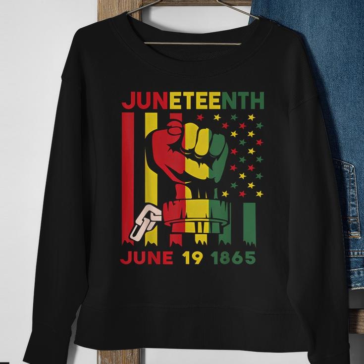 Junenth Celebrating Black Freedom 1865 African American Sweatshirt Gifts for Old Women