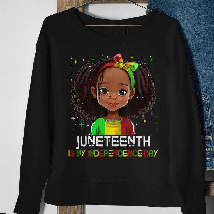 Junenth Is My Independence Day Black Toddler Girl Kids Sweatshirt Gifts for Old Women