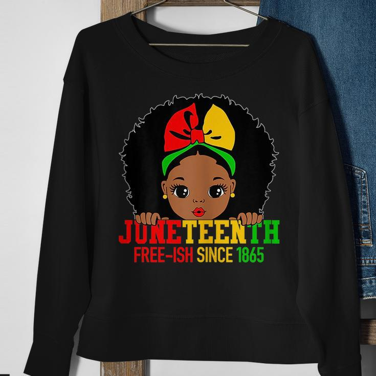 Junenth Is My Independence Day Celebrate Black Girl Kids Sweatshirt Gifts for Old Women