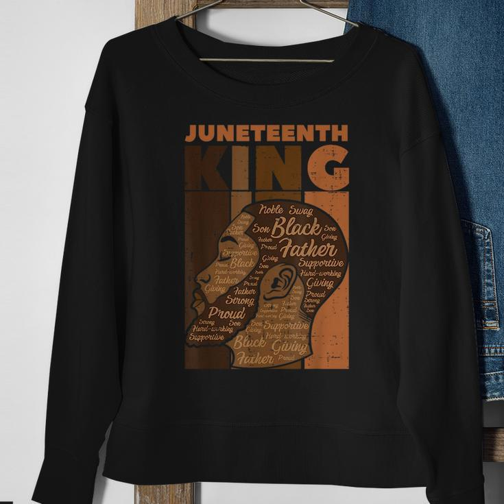 Junenth King Black Father Melanin African Dad Papa Men Sweatshirt Gifts for Old Women