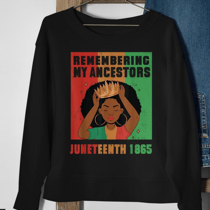 Junenth Remembering My Ancestors Black Freedom 1865 Sweatshirt Gifts for Old Women