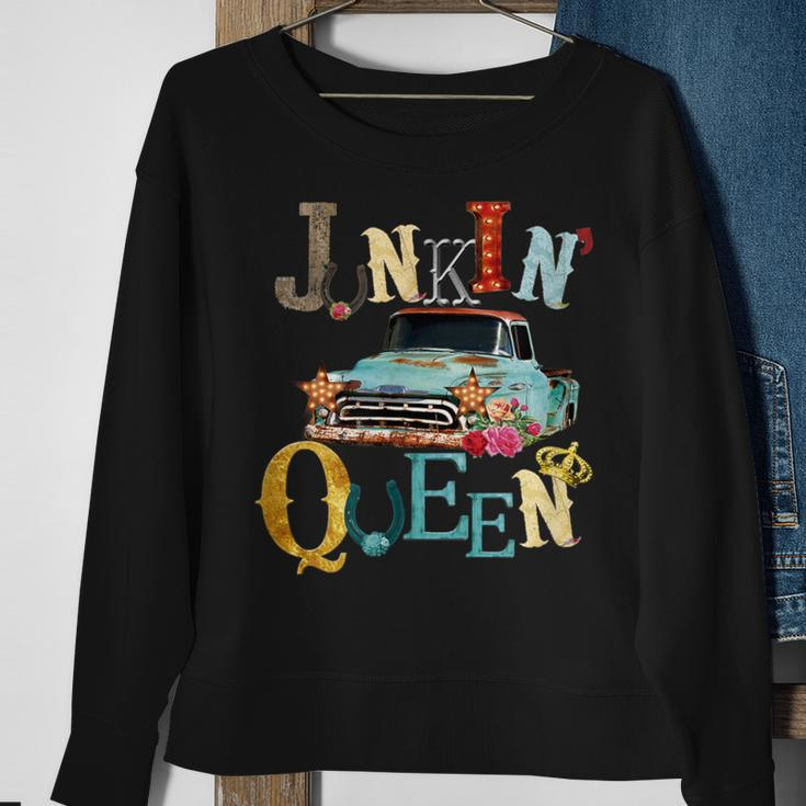 Junking Queen Thrift Queen Americana Truck Funky Junk Sweatshirt Gifts for Old Women