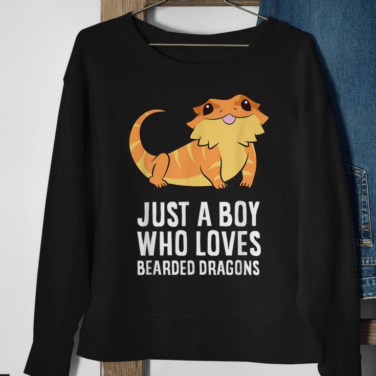 Just A Boy Who Loves Bearded Dragons Sweatshirt Gifts for Old Women