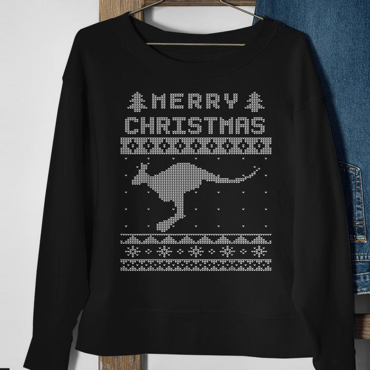 Kangaroo Ugly Christmas Sweater Xmas Party Sweatshirt Gifts for Old Women