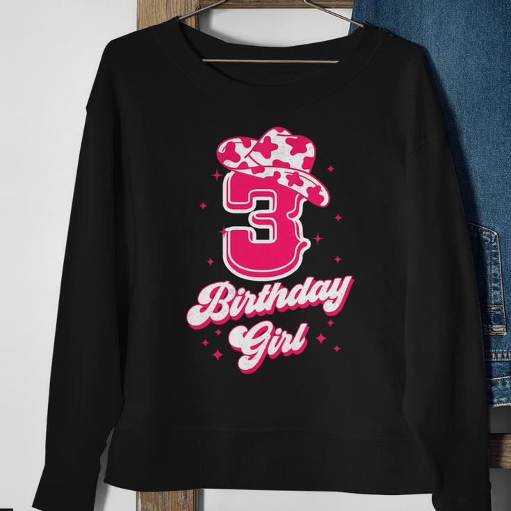 Kids 3Rd Birthday Outfit Girl 3 Year Old Rodeo Western Cowgirl Sweatshirt Gifts for Old Women