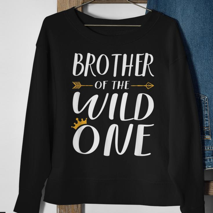 Kids Funny Brother Of The Wild One Thing 1St Birthday Funny Gifts For Brothers Sweatshirt Gifts for Old Women