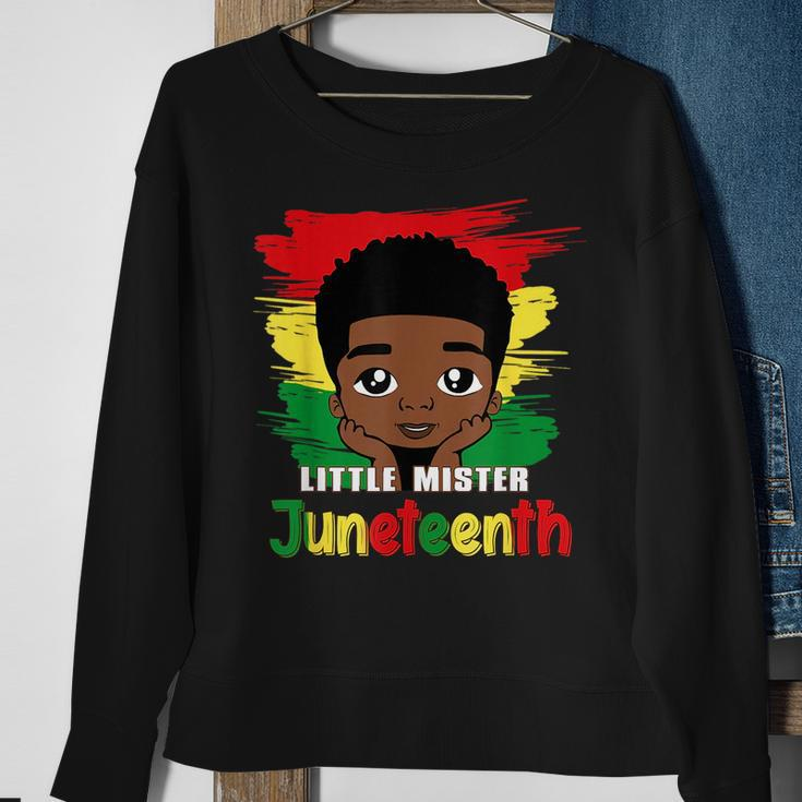 Kids Little Mister Junenth Black Boy Toddler Prince Sweatshirt Gifts for Old Women