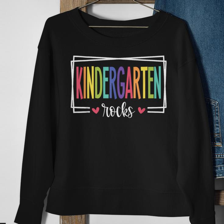 Kindergarten Rocks First Day School Welcome Back To School Sweatshirt Gifts for Old Women