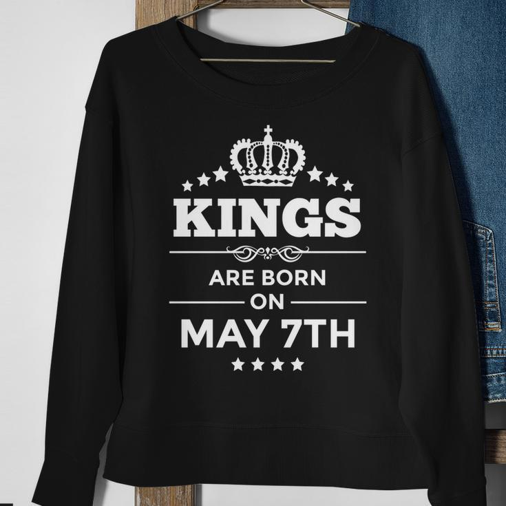 Kings Are Born On May 7Th Birthday For Men Sweatshirt Gifts for Old Women