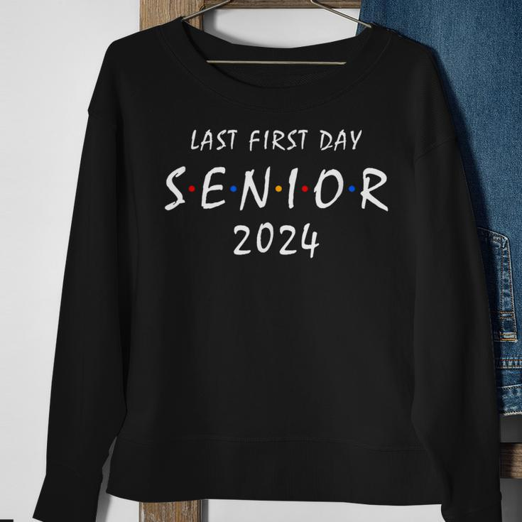 Last First Day Class Of 2024 Funny Seniors 2024 Sweatshirt Gifts for Old Women
