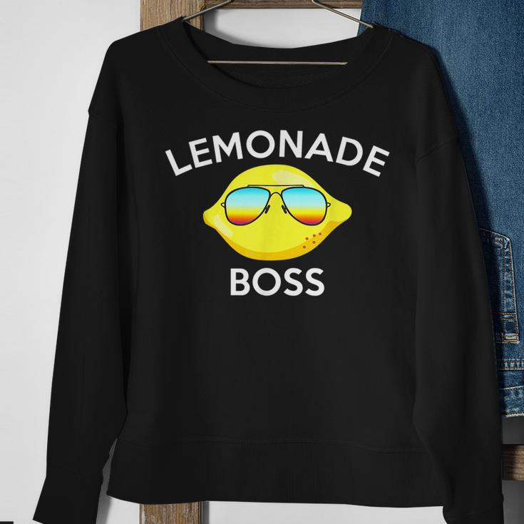 Lemonade Boss Lemon Citrus Fruit Lover Funny Mm Sweatshirt Gifts for Old Women