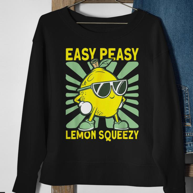 Lemonade Dealer Easy Peasy Lemon Squeezy Lemonade Stand Boss Sweatshirt Gifts for Old Women