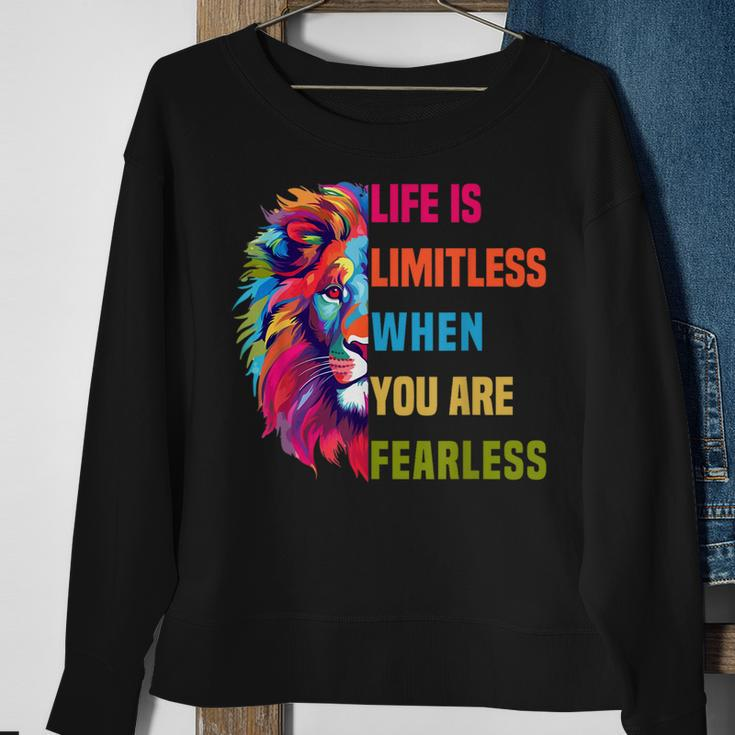 Leo Season Lion Motivational Inspirational Sweatshirt Gifts for Old Women
