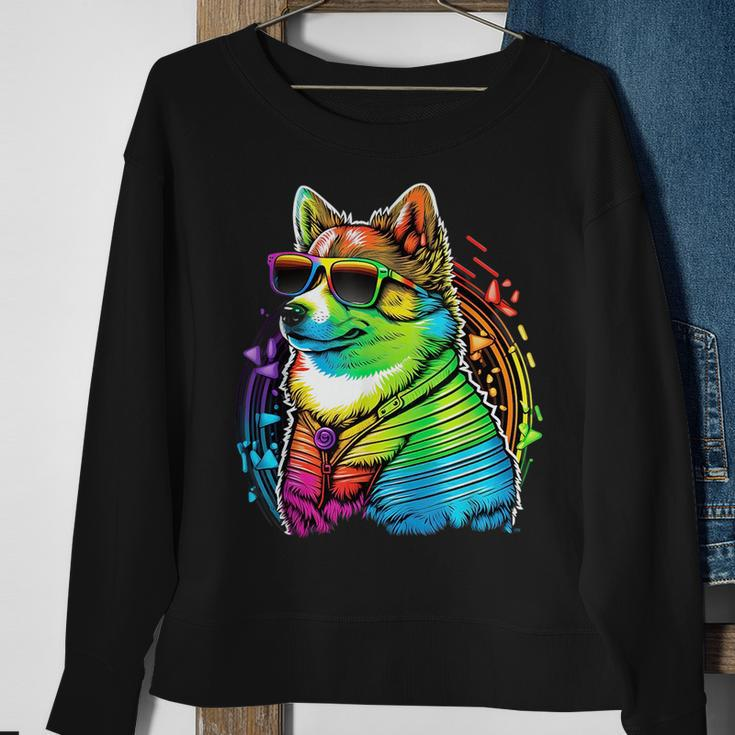 Lesbian Lgbt Gay Pride Swedish Vallhund Dog Sweatshirt Gifts for Old Women