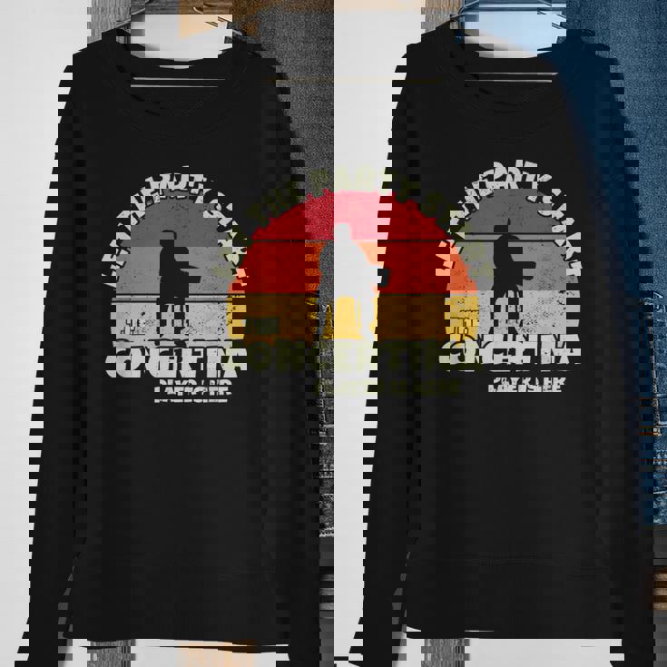 Let The Party Start The Concertina Player Is Here Concertina Sweatshirt Gifts for Old Women