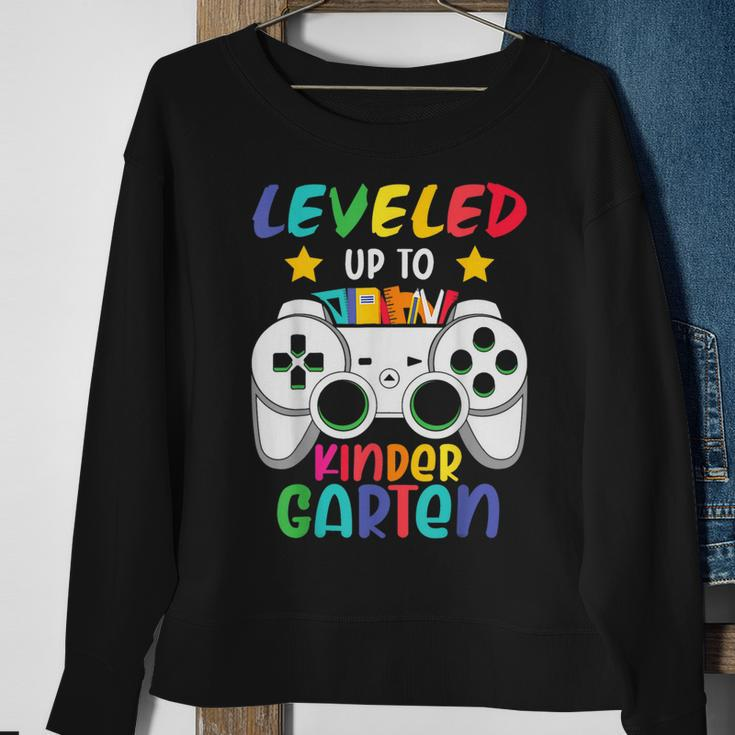 Level Up To Kindergarten Back To School Video Games Boys Sweatshirt Gifts for Old Women