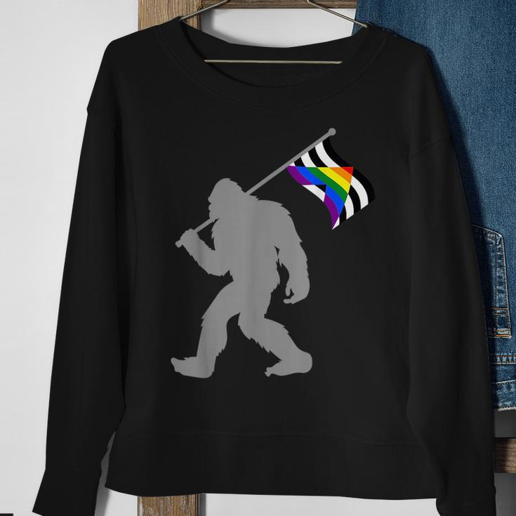 Lgbtq Straight Alliance Pride Flag On Straight Gay Ally Sweatshirt Gifts for Old Women