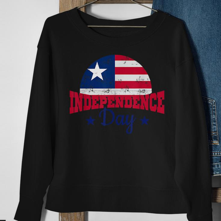 Liberia Independence Day 2023 Liberian Flag Sweatshirt Gifts for Old Women