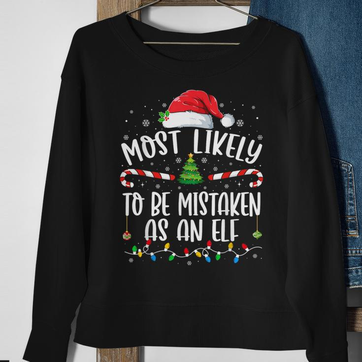 Most Likely To Be Mistaken As An Elf Family Christmas Sweatshirt Gifts for Old Women