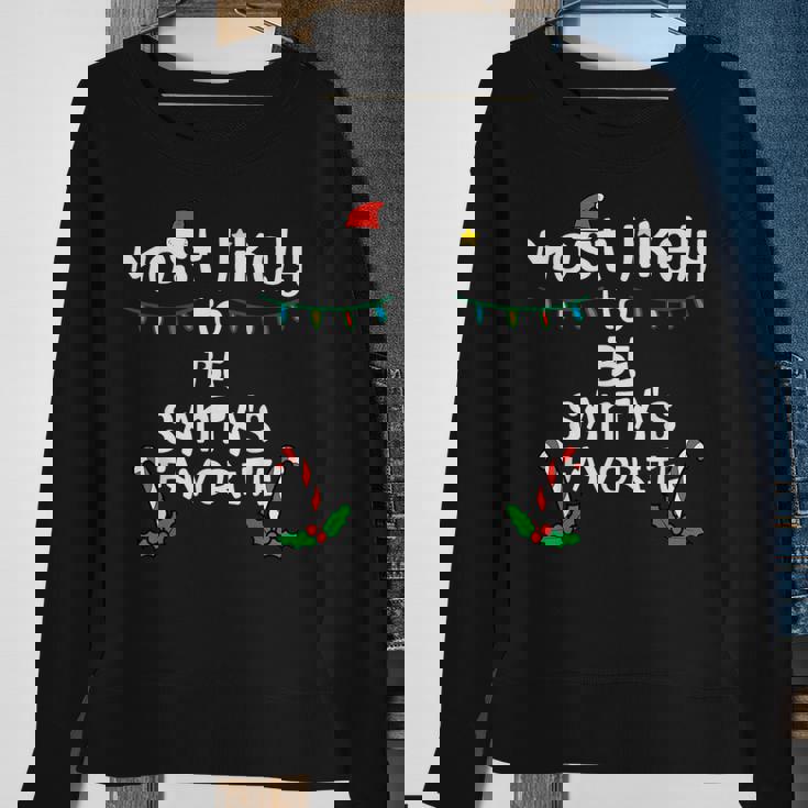 Most Likely Santas Favorite Christmas Xmas Family Matching Sweatshirt Gifts for Old Women