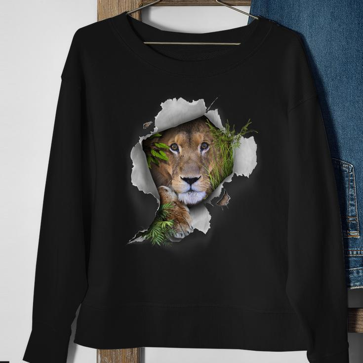 Lion Safari Animal Zoo Animal Lion Sweatshirt Gifts for Old Women