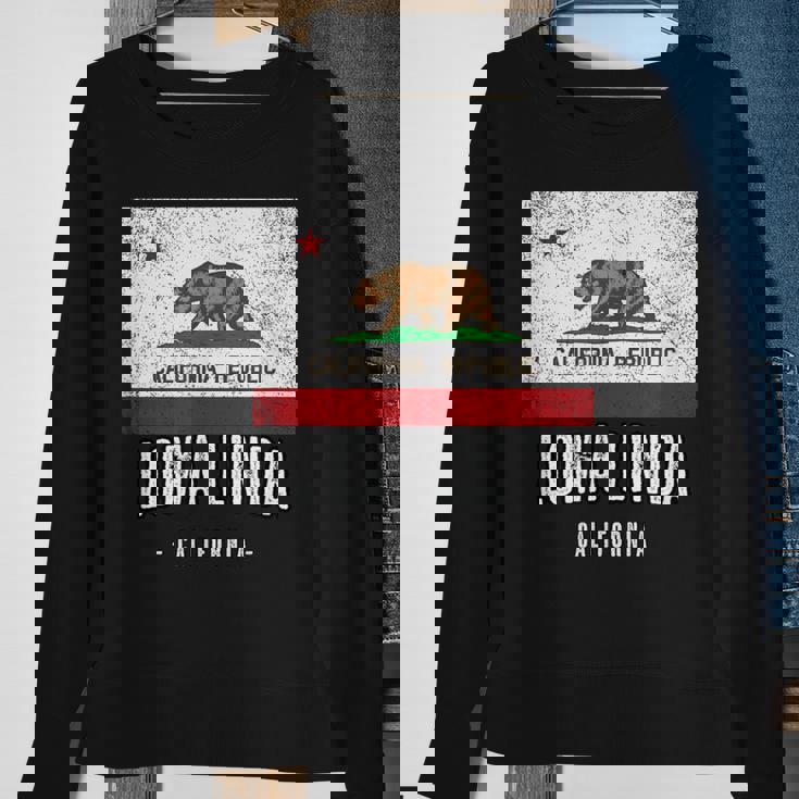 Loma Linda California Cali City Souvenir Ca Flag Top Sweatshirt Gifts for Old Women