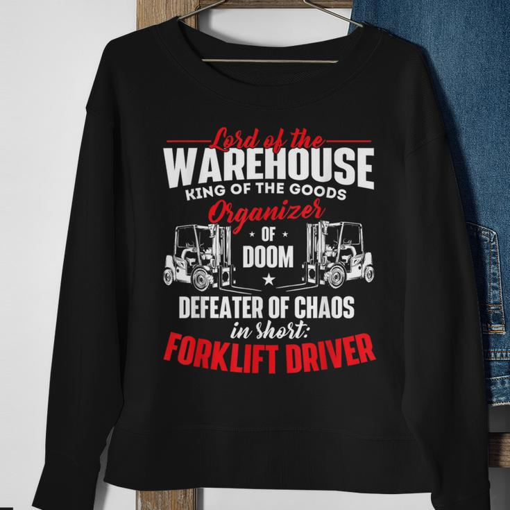 Lord Of The Warehouse Forklift Driver Fork Stacker Operator Sweatshirt Gifts for Old Women