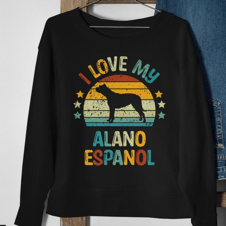 Love My Alano Espanol Or Spanish Bulldog Dog Sweatshirt Gifts for Old Women