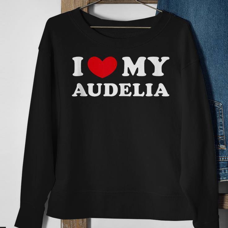 I Love My Audelia I Heart My Audelia Sweatshirt Gifts for Old Women