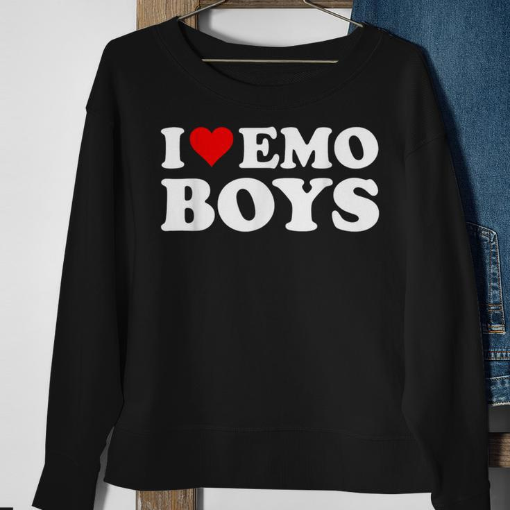 I Love Emo Boys Sweatshirt Gifts for Old Women