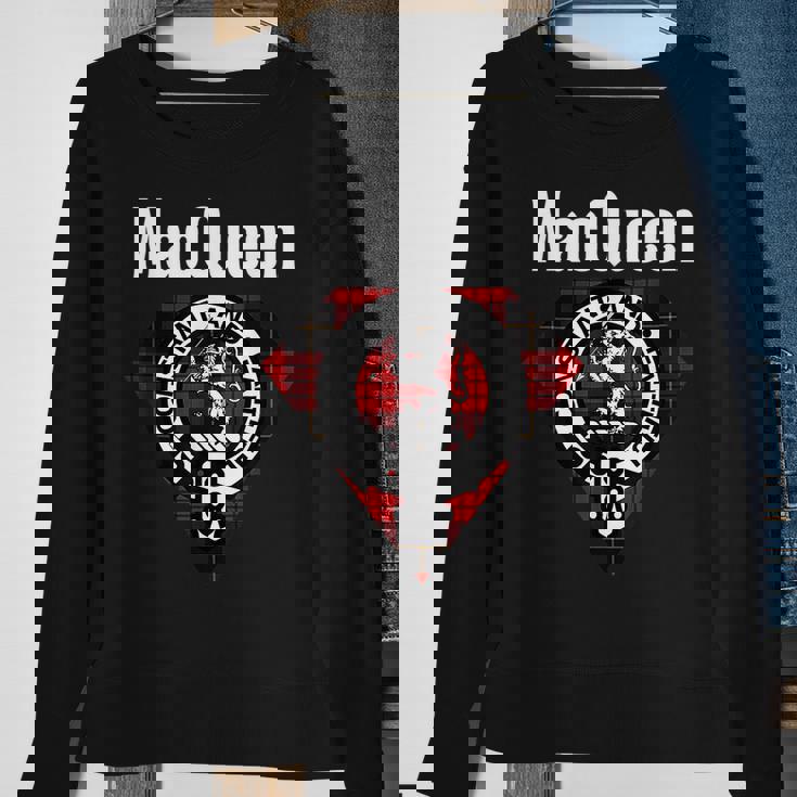 Macqueen Clan Scottish Name Coat Of Arms Tartan Sweatshirt Gifts for Old Women