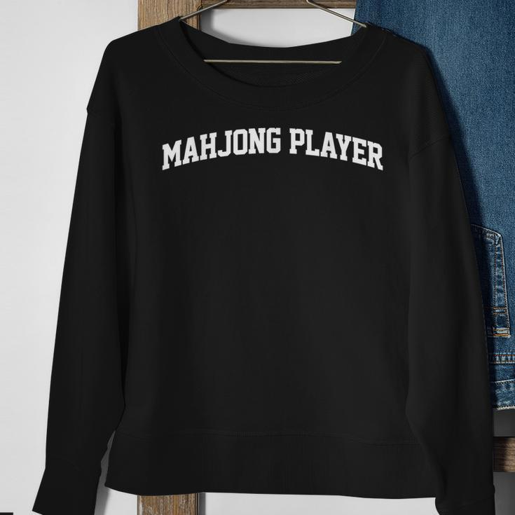 Mahjong Player Job Outfit Costume Retro College Arch Funny Sweatshirt Gifts for Old Women