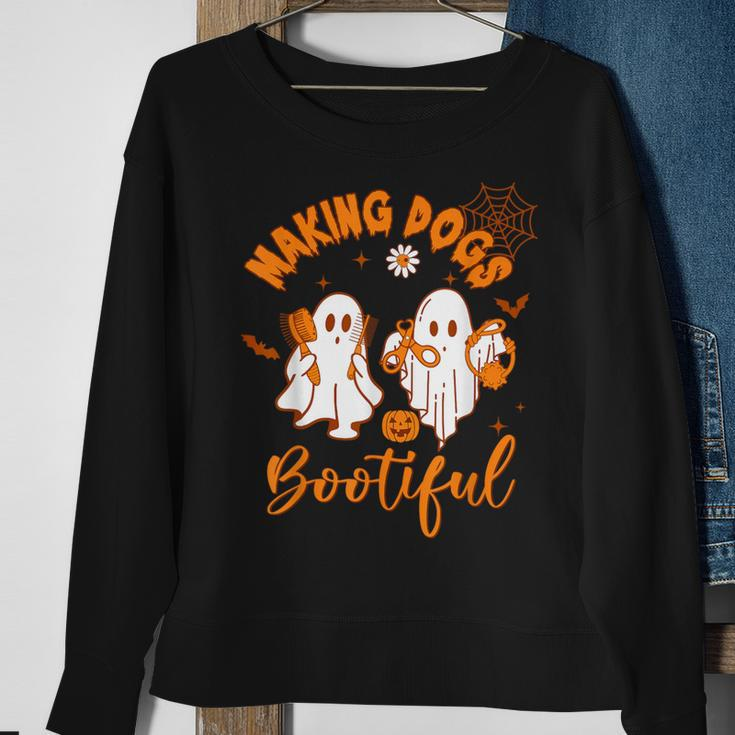 Making Dogs Bootiful Halloween Dog Grooming Groomer Sweatshirt Gifts for Old Women
