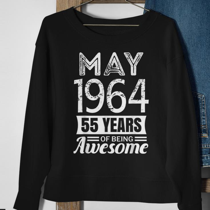 May 1964 55Th Birthday 55 Years Of Being Awesome Sweatshirt Gifts for Old Women