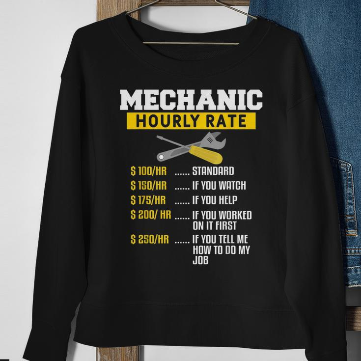Mechanic Hourly Rate Funny Car Diesel Engineering Mechanic Gift For Mens Sweatshirt Gifts for Old Women
