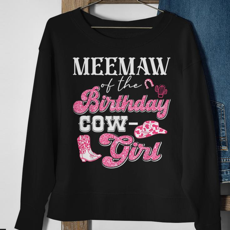 Meemaw Of The Birthday Cowgirl Howdy Western Rodeo Bday Sweatshirt Gifts for Old Women