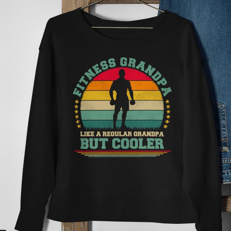 Mens Fitness Lover Funny Vintage Fitness Grandpa Fathers Day Sweatshirt Gifts for Old Women