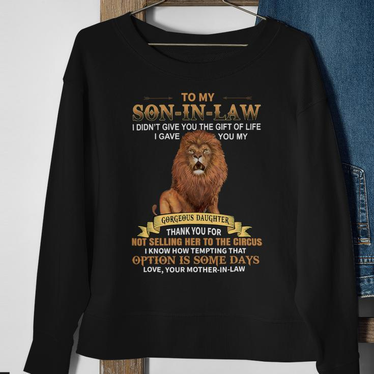 Mens To My Soninlaw Funny From Motherinlaw Thank You Sweatshirt Gifts for Old Women