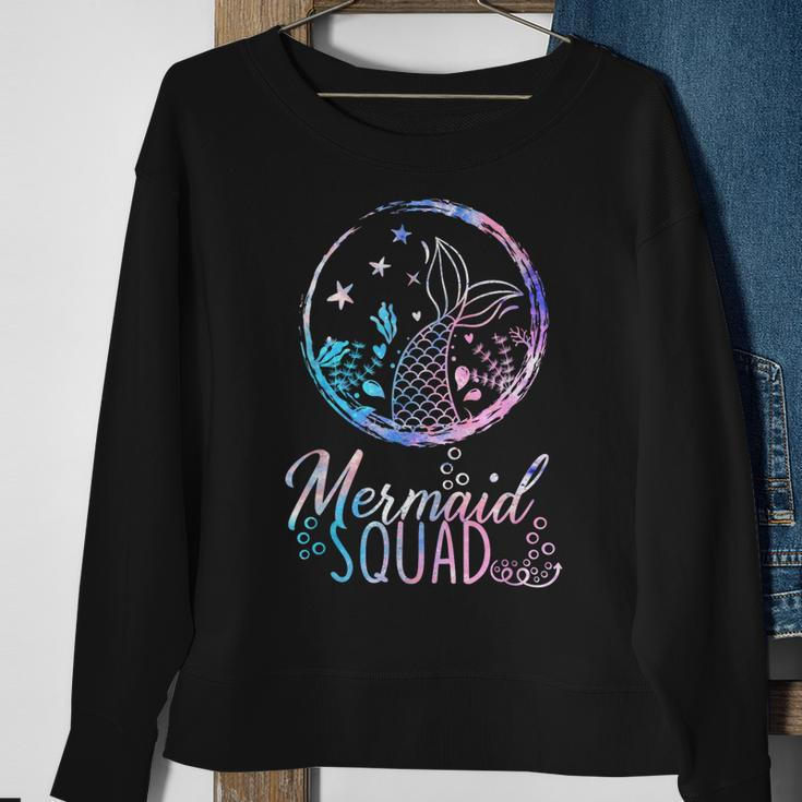 Mermaid Birthday Squad Party Matching Family Mermaid Lovers Sweatshirt Gifts for Old Women