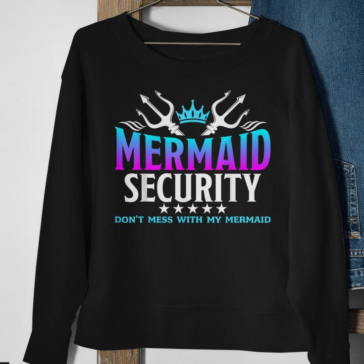 Mermaid Security Family Birthday Halloween Costume Boys Sweatshirt Gifts for Old Women
