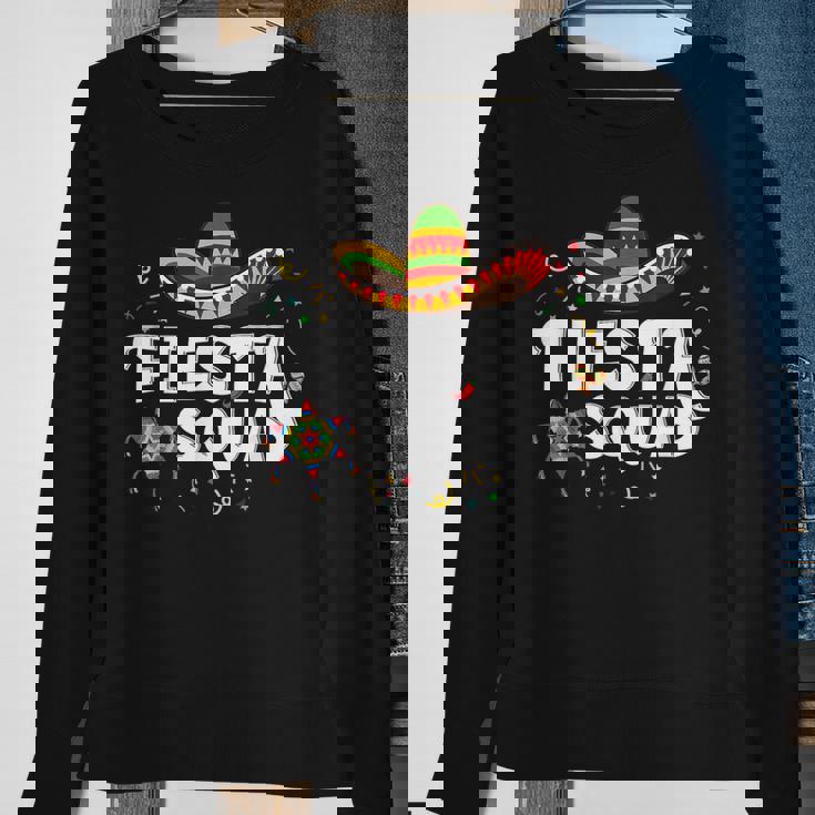 Mexican Fiesta Squad Down To Fiesta Sweatshirt Gifts for Old Women