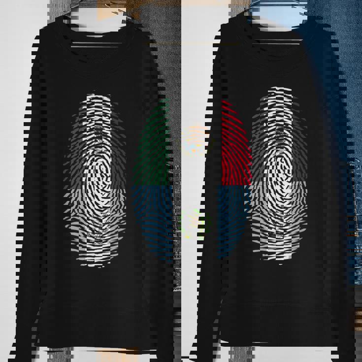 Mexico & Guatemala Fingerprint Half Mexican Guatemalan Roots Sweatshirt Gifts for Old Women