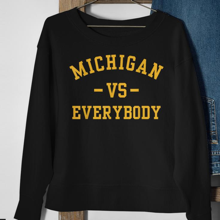 Michigan Vs Everyone Everybody Quotes Sweatshirt Gifts for Old Women
