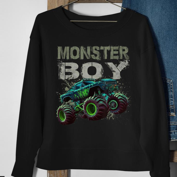 Monster Truck Boy Family Matching Monster Truck Lovers Sweatshirt Gifts for Old Women